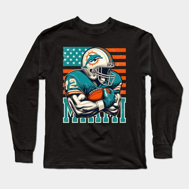 Miami Dolphins Roster Long Sleeve T-Shirt by Gofart